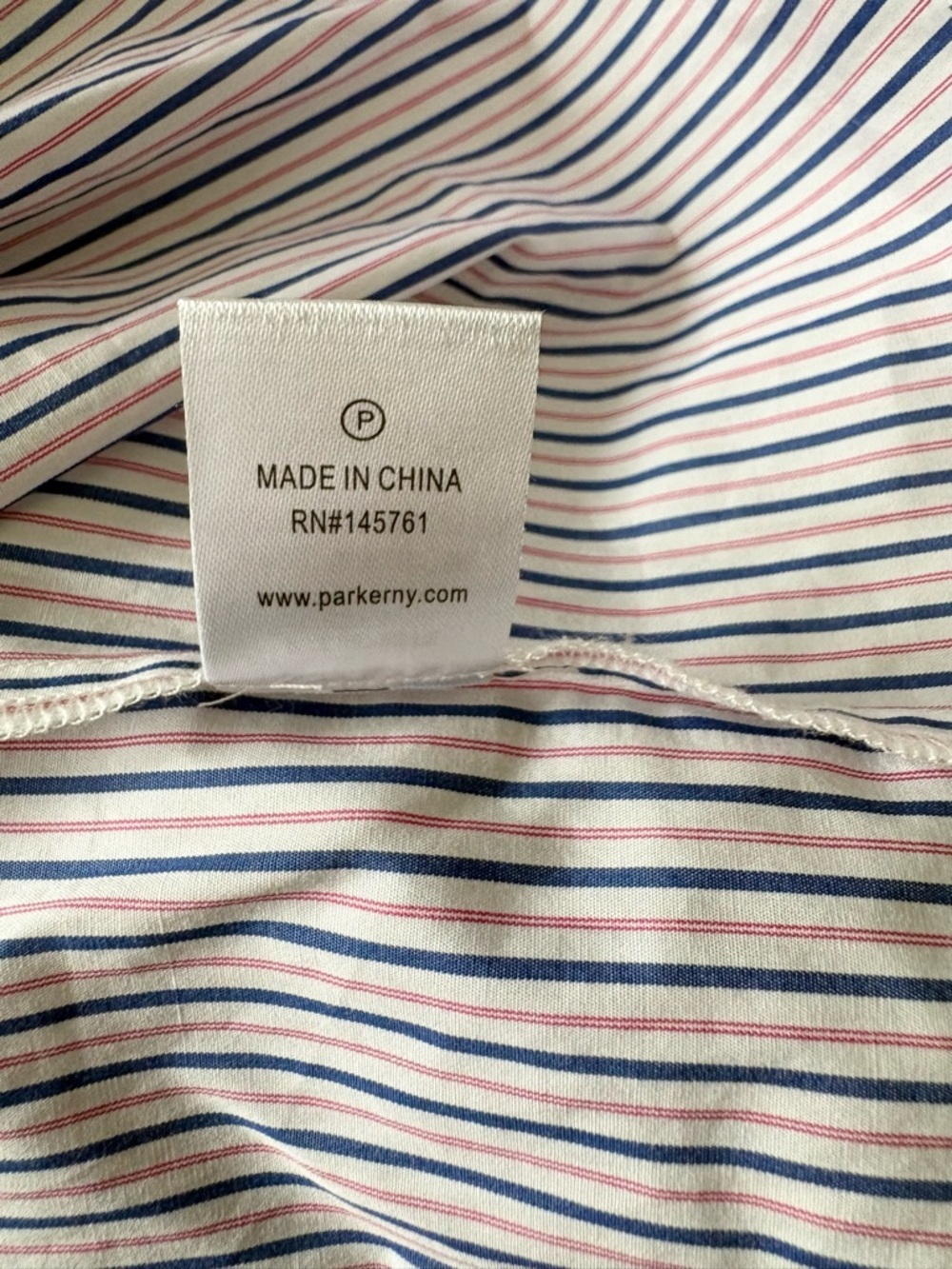 Parker Largo Striped Off Shoulder Blouse in Pink, White & Blue - Picture 9 of 9